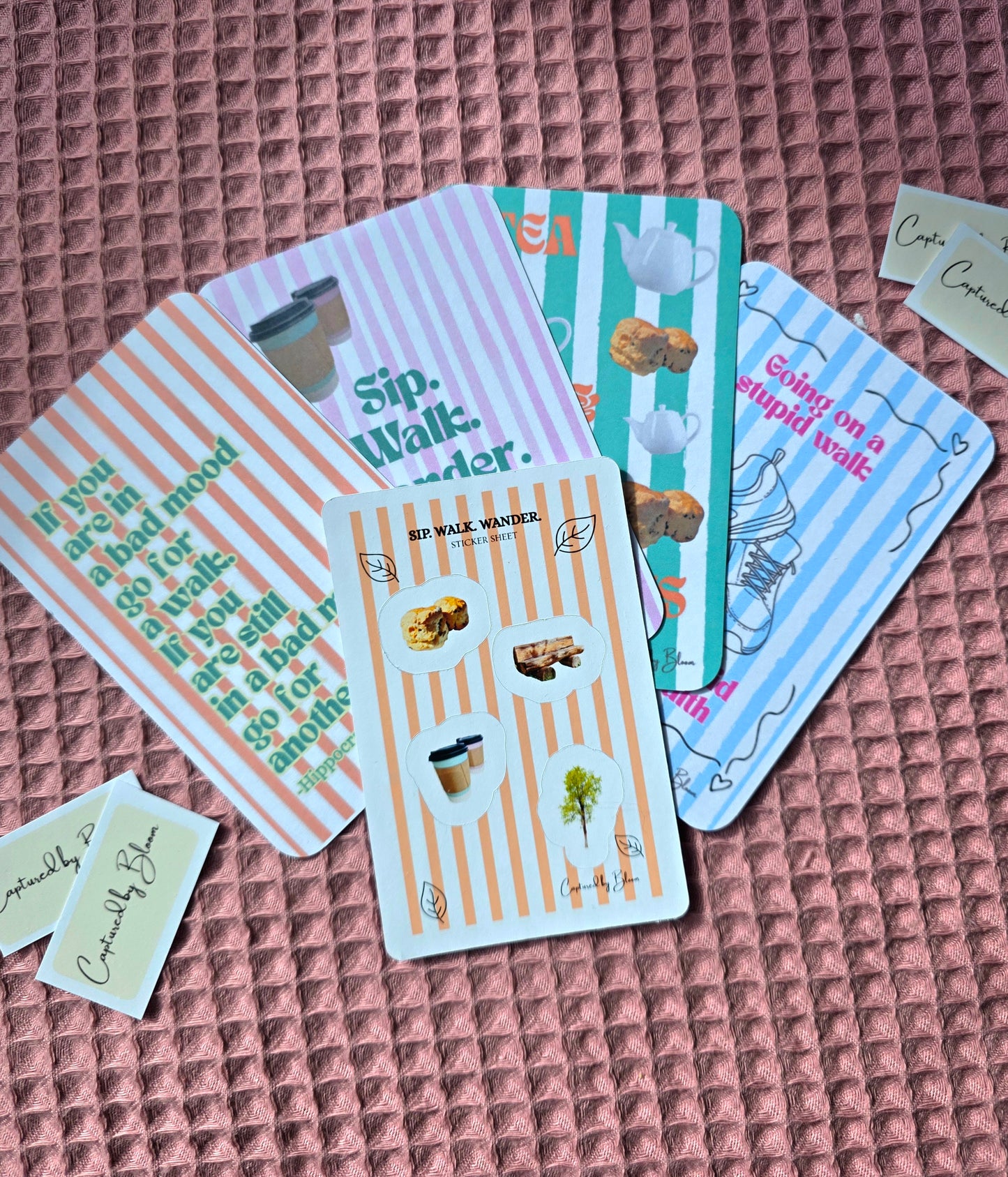 Sip. Walk. Wander. Mini Prints & Stickers