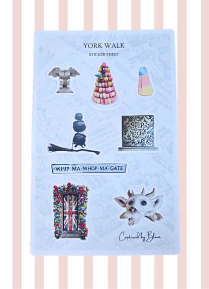 York Walk Sticker sheet