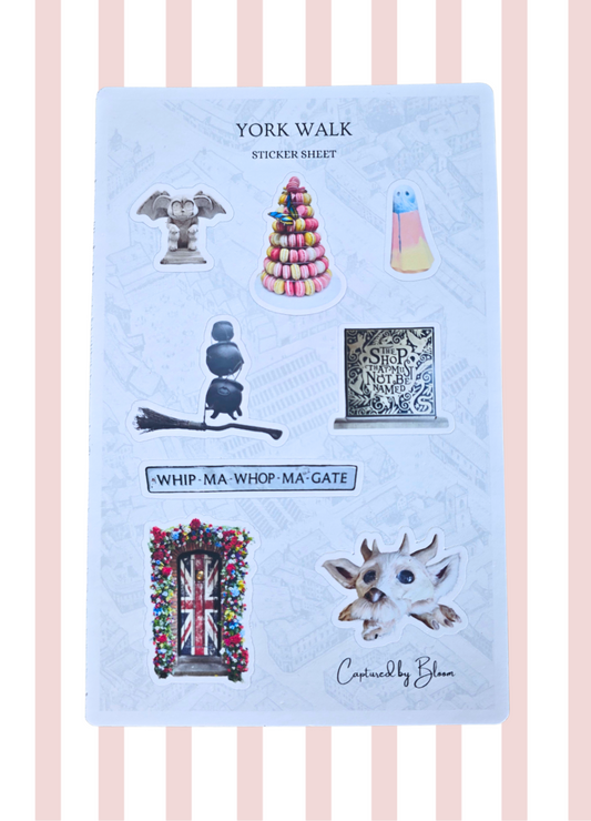 York Walk Sticker sheet